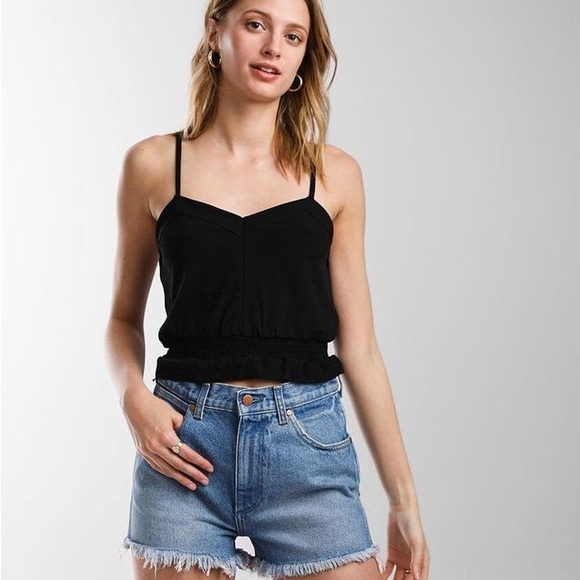 M Fitz + Eddi Women Black Ribbed Tank Top Spring Summer Medium Sleeveless BKE. - Picture 6 of 13